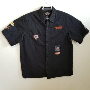 Harley Davidson Short Sleeve Button Shirt Size XL